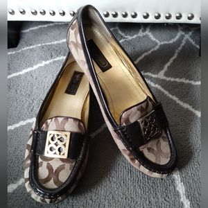Vintage Coach Logo Monogram Loafers Moccasins